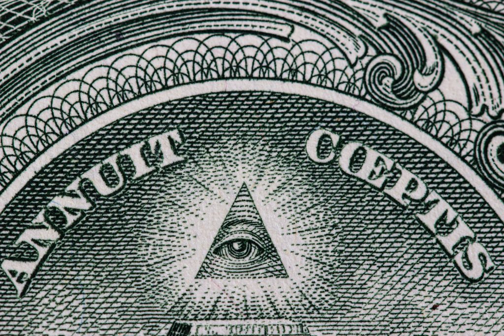 Billet d'un dollar, pyramide