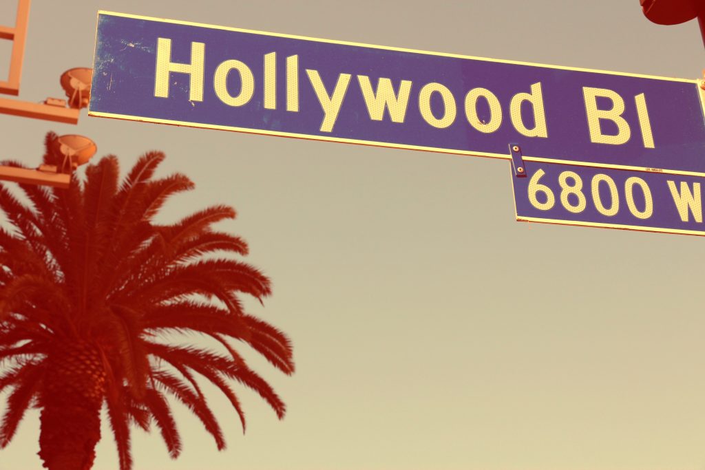 Un panneau à Los Angeles, 'Hollywood Boulevard'