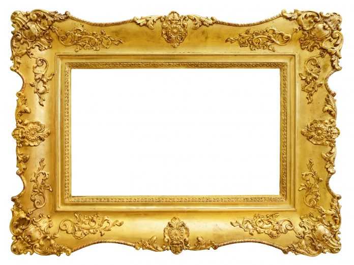 Cadre de tabelau,Gold,Vintage,Frame,Isolated,On,White,Background, style décoratif