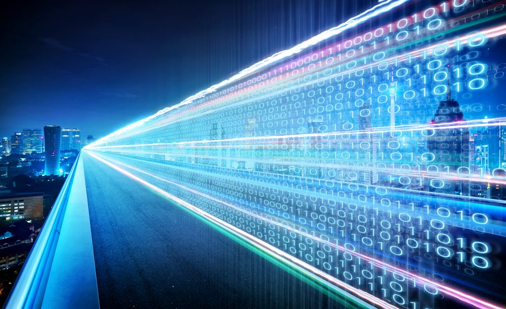 Mur numérique autoroute de l'information