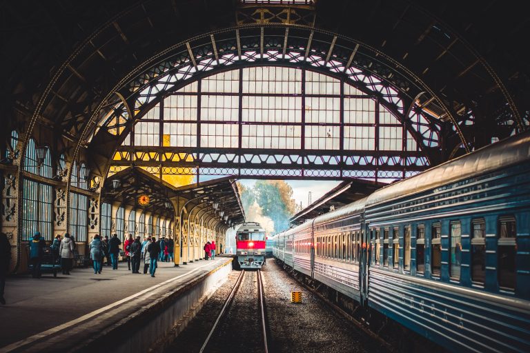 Arrivée du train en gare