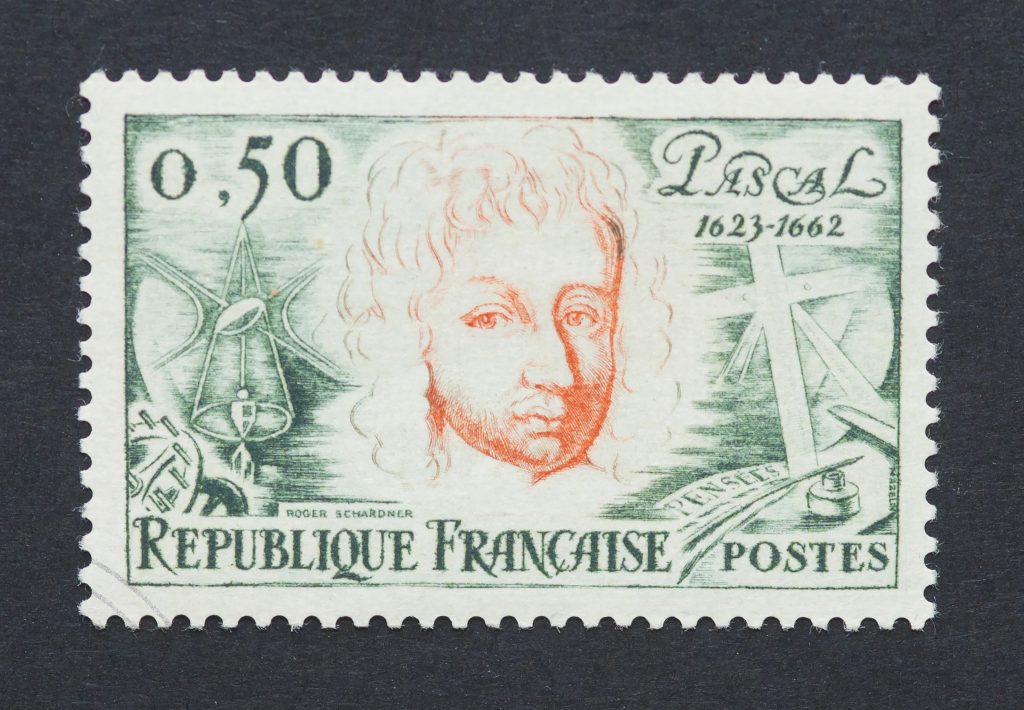 Timbre français commémoratif Pascal