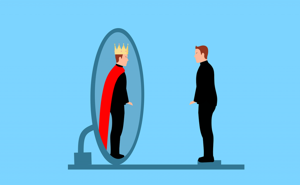 homme miroir roi