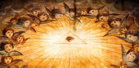 Peinture de plafond avec des anges à Rome