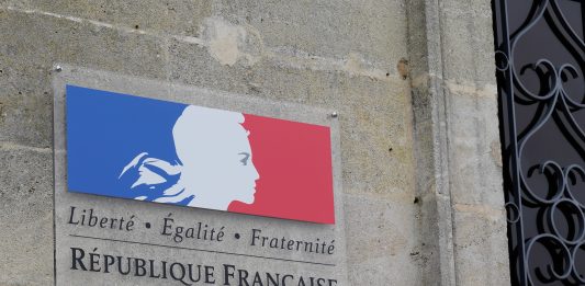 Panneau liberté égalité fraternité de la République Française