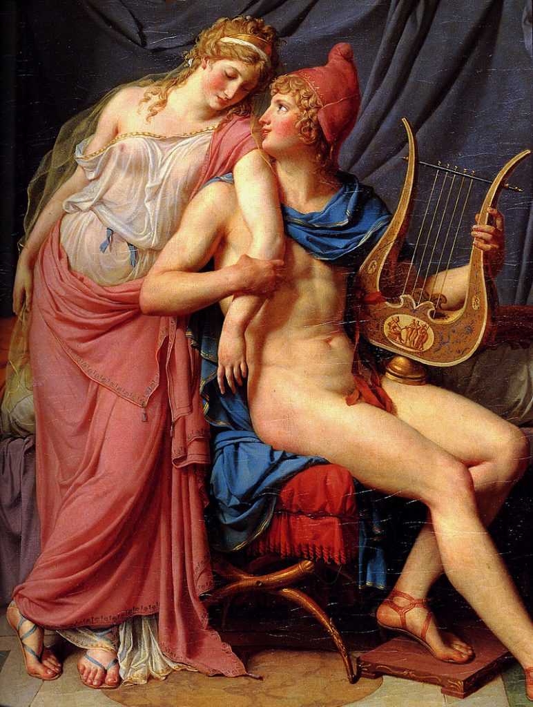 L'amour d'Hélène et Paris Jacques-Louis David