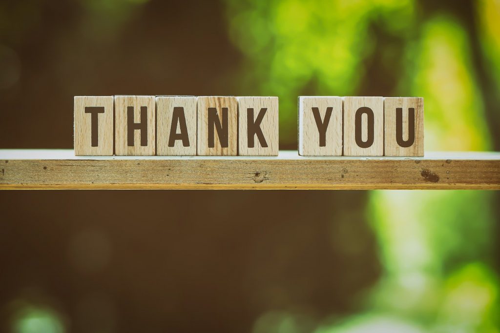 Merci - Thank you - Gratitude