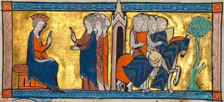 Départ des Templiers de Jérusalem. *Chronique d’Outremer