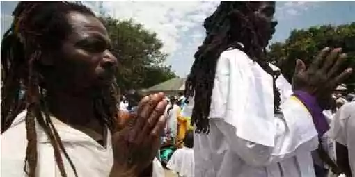 Photo d'archives de certains membres du groupe religieux Legio MariaTWITTER