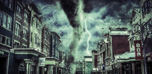 Tornade dans la ville