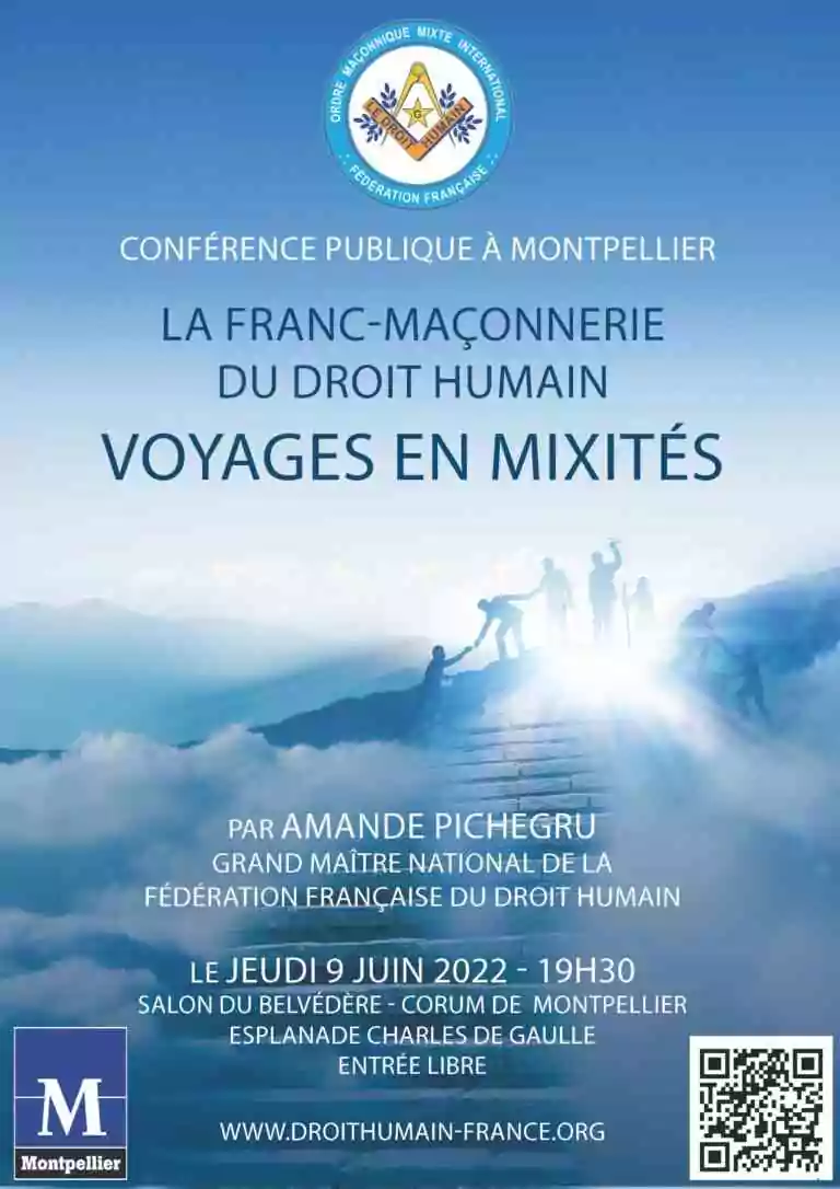 09/06/22&nbsp;: Conférence « Voyages en mixitéS » à Montpellier par Amande PICHEGRU, Grand Maître National du DROIT HUMAIN