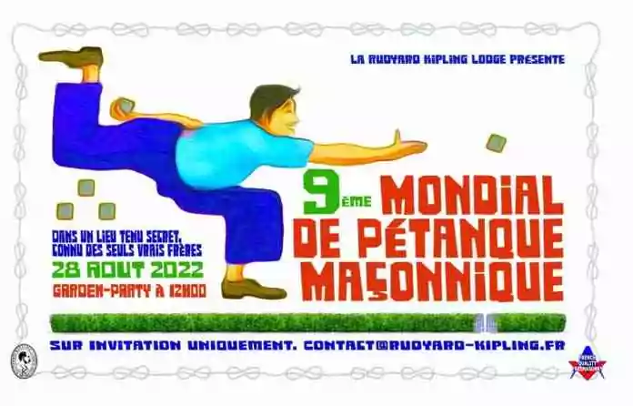 9è mondial de pétanque maçonnique – inscrivez-vous