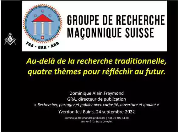 Dominique Alain Freymond du  Groupe de Recherche Alpina (GRA) présente&nbsp;: Au-delà de la recherche traditionnelle