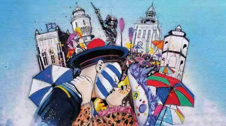 Carnaval de Dunkerque, affiche officielle 2023, détail.