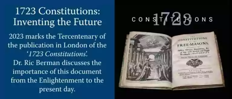 2023 marque le tricentenaire des Constitutions d’Anderson