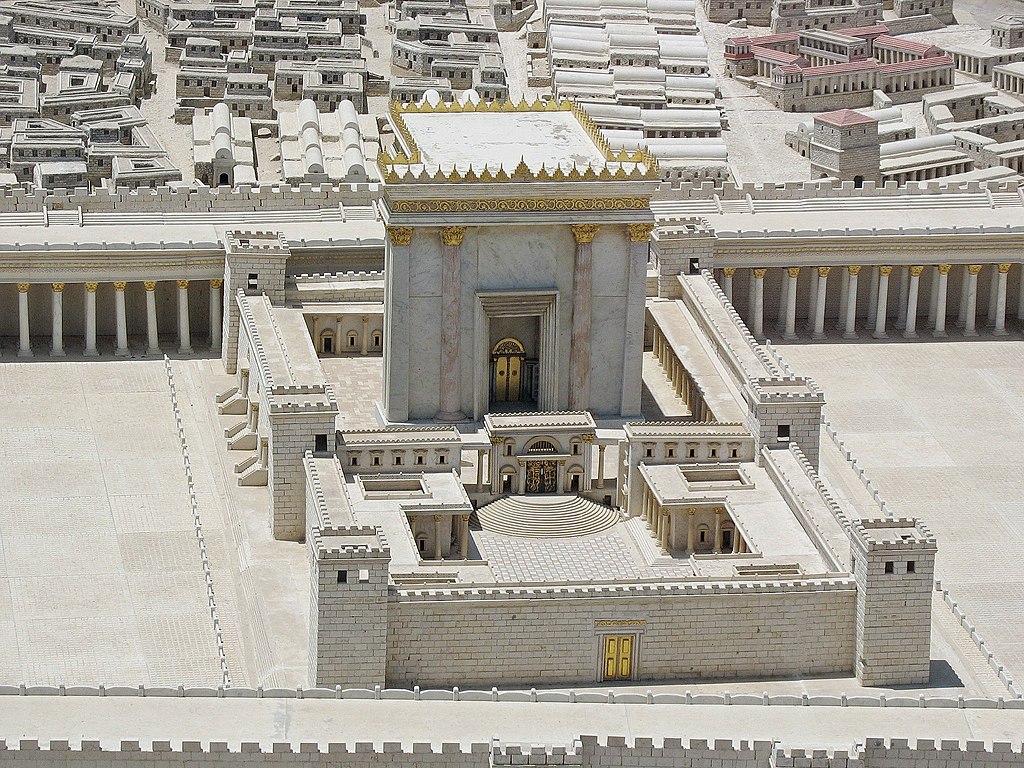 Maquette-du-temple-dHerode-inspiree-des-ecrits-de-Josephe-exposee-dans-le-cadre-de-la-maquette-de-la-Terre-Sainte-de-Jerusalem-au-Musee-dIsrael.