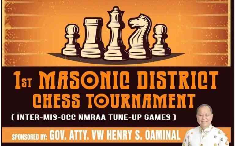 1er tournoi d’échecs du district maçonnique