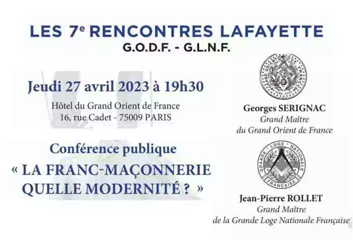 27/04/23 : 7e Rencontres Lafayette GODF – GLNF