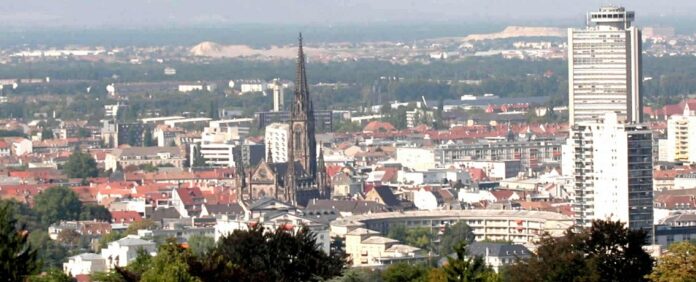 Vue panoramique de la ville de Mulhouse.