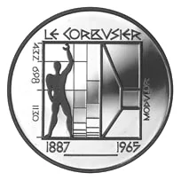 Pièce de 5 frs. suisse commémorant le Modulor.