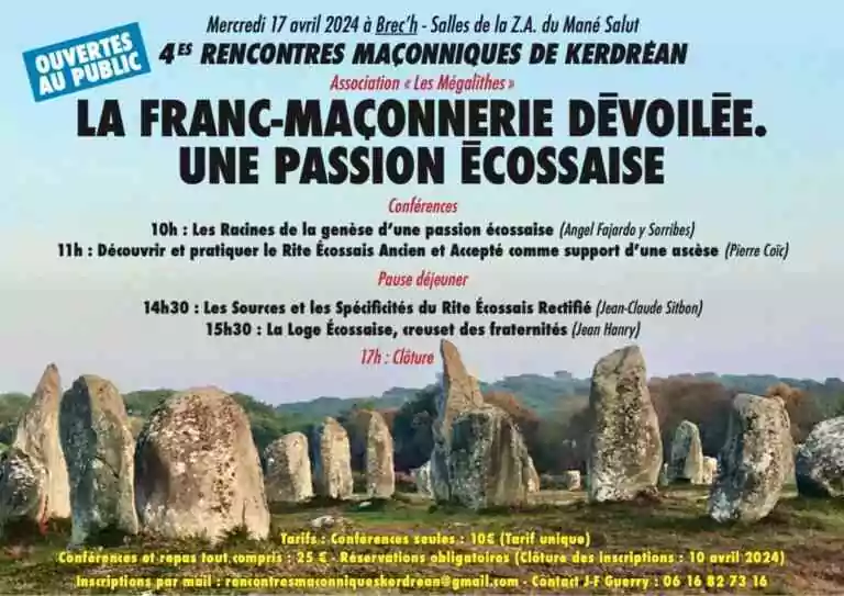 Rencontres maçonniques de Kerdréan, 4e édition.