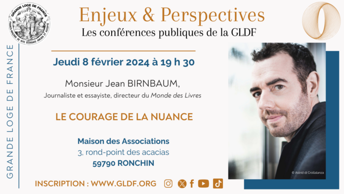 « Enjeux et Perspectives » (GLDF) avec Jean Birnbaum, directeur du « Monde des Livres », à Ronchin (59)