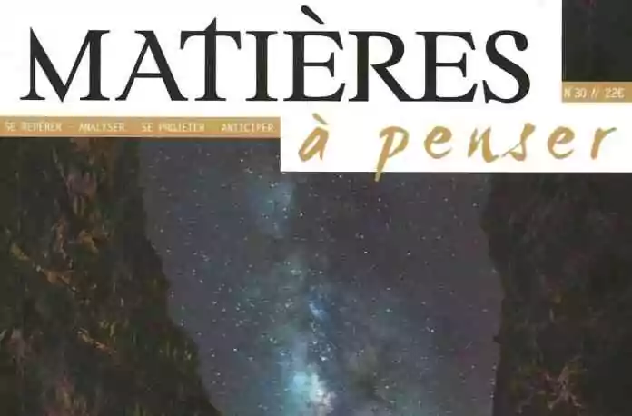 MATIÈRES à penser – se repérer – analyser – se projeter – anticiper