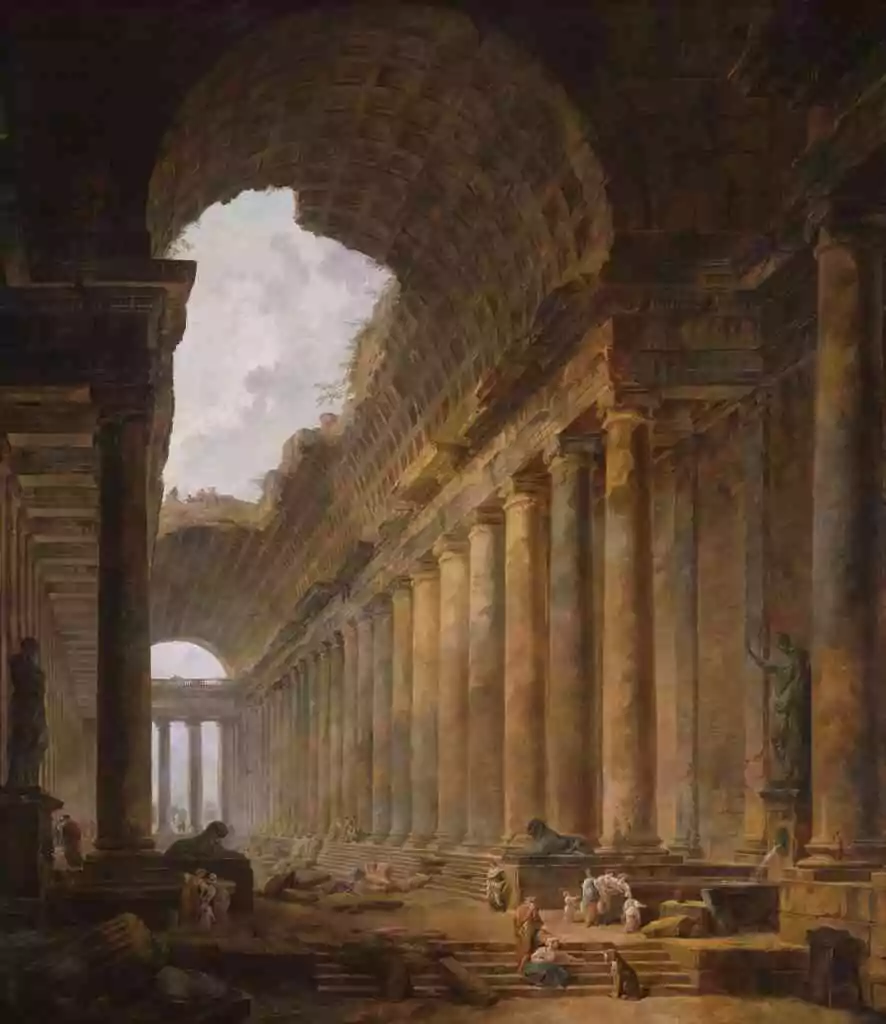 Hubert Robert  (1733–1808) Le Vieux Temple (1788), Art Institute of Chicago.