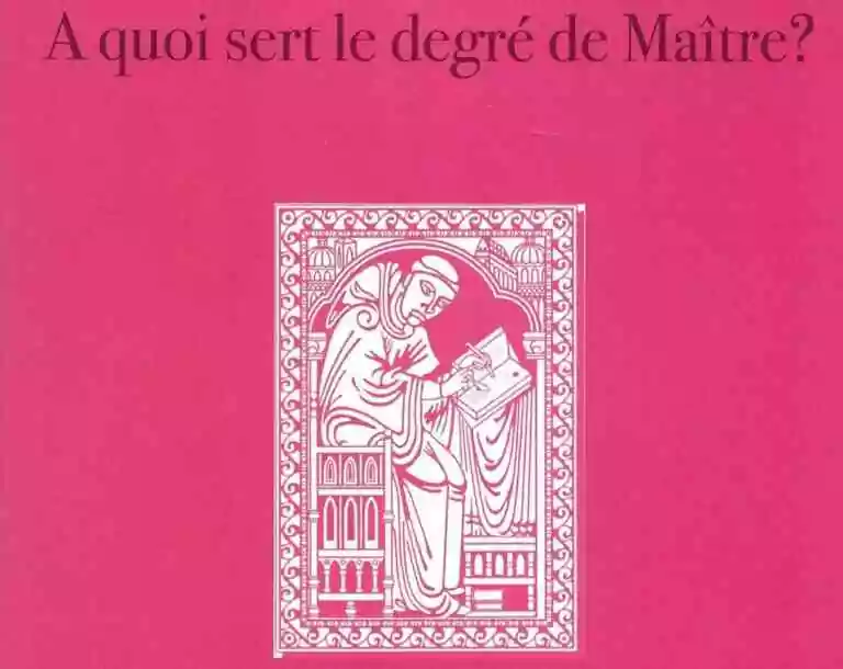 Cahiers Jean Scot Érigène N° 3 Nouvelle série – Février 2024 A quoi sert le degré de Maître ?