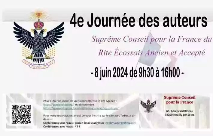 08/06/24 : 4e Journée des auteurs du Suprême Conseil pour la France (S.C.P.L.F.)