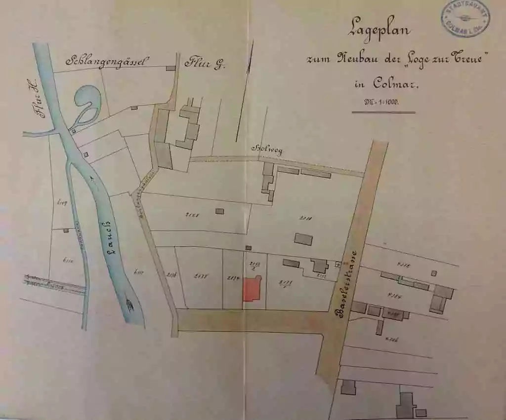 Lieu symbolique : La loge maçonnique de Colmar (Haut-Rhin)