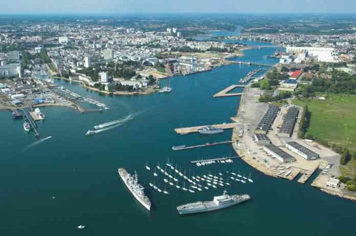 Lorient, la rade vue du ciel