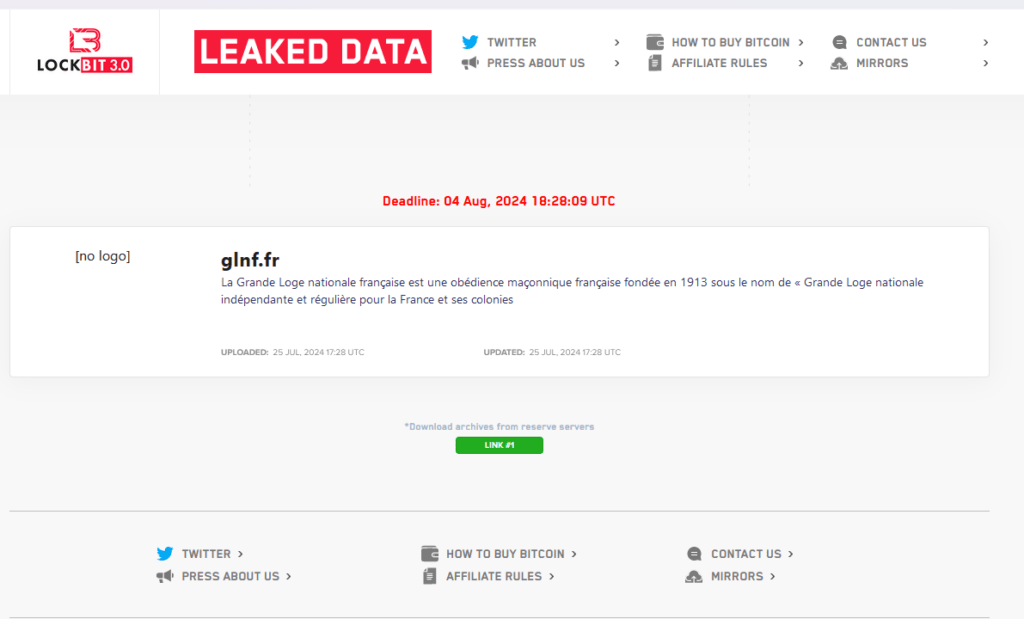 Cyberattaque et tromperie : La GLNF ébranlée par LockBit