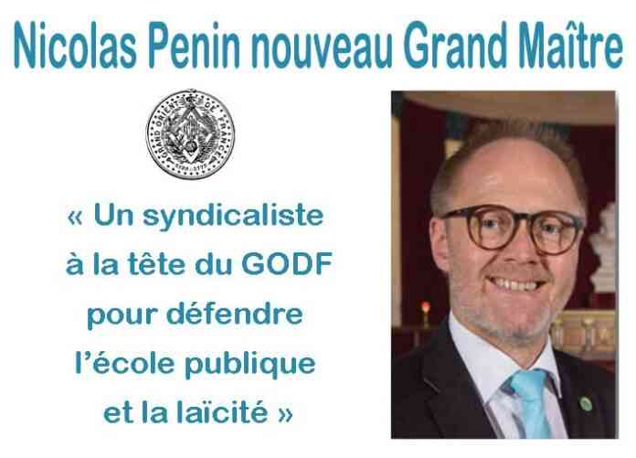 Nicolas Penin : Un syndicaliste à la tête du GODF pour défendre l’école publique et la laïcité