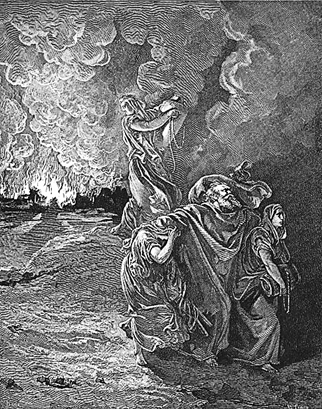 Gustave Doré : La fuite de Loth