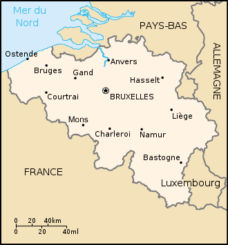 Carte de la Belgique