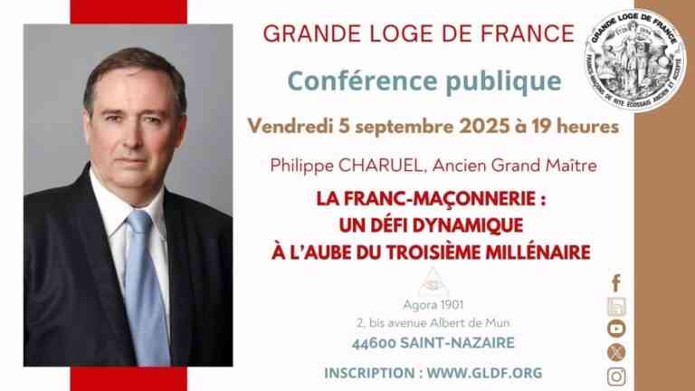 05/09/25 à Saint-Nazaire : « La Franc-maçonnerie : un défi dynamique à l’aube du troisième millénaire »