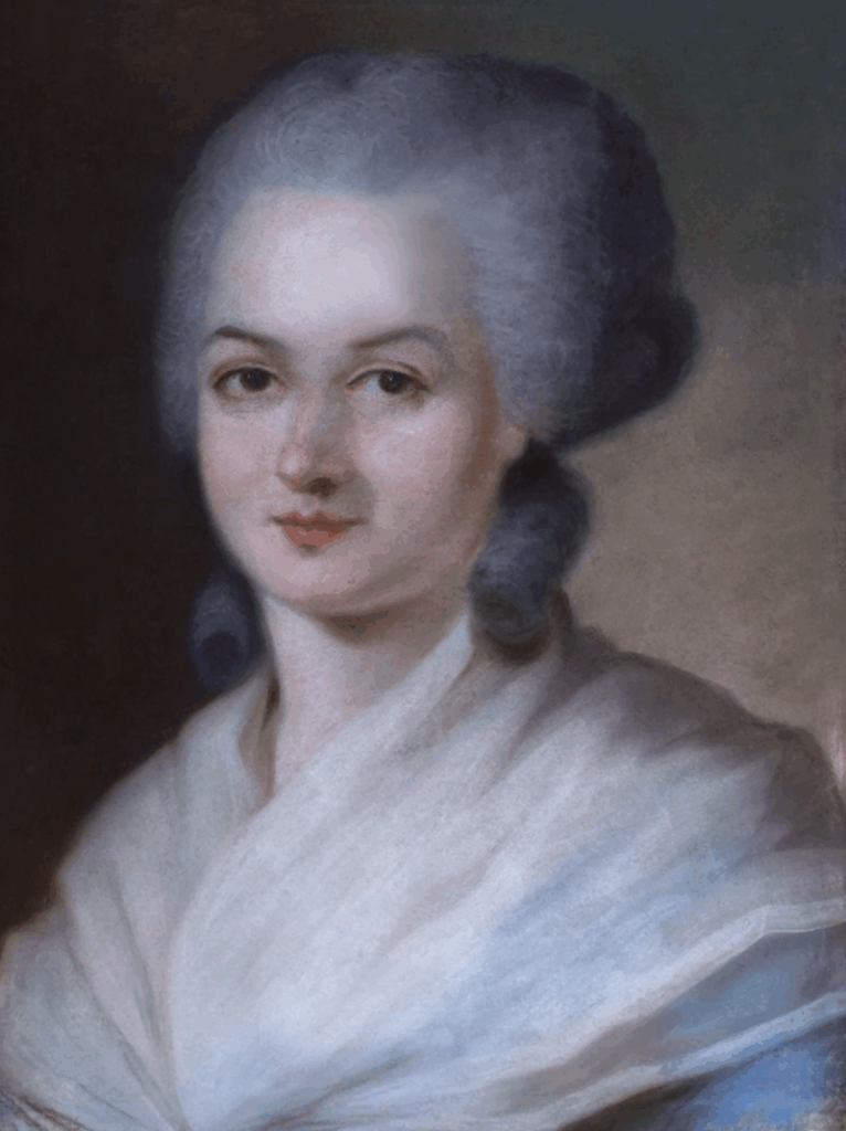 Portrait de Olympe de Gouges par Alexandre Kucharski (XVIIIe siècle)