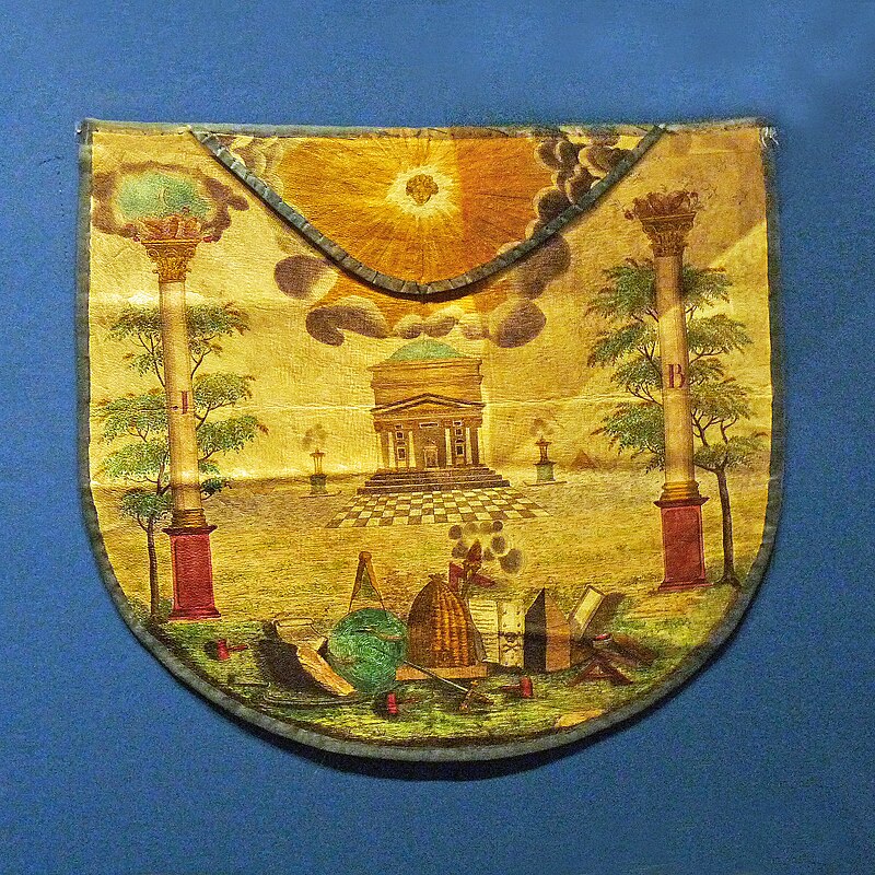 Tablier de Maître Maçon du XIXe siècle
