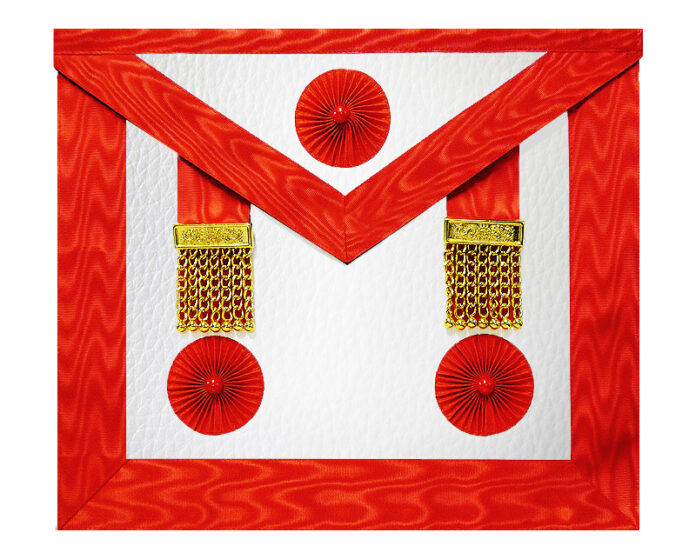 Tablier de Maître au Rite Écossais Ancien et Accepté, un des deux rires pratiqués par Lithos