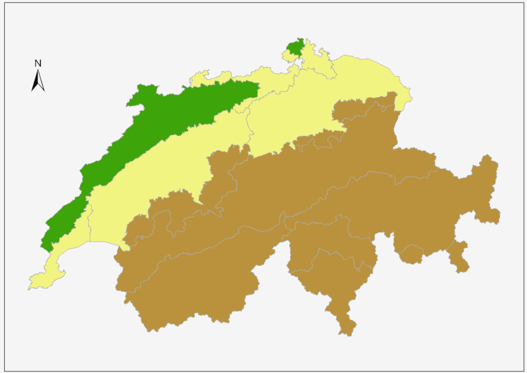 Trois régions suisses