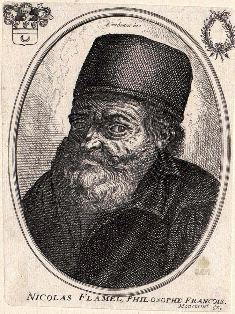 Nicolas Flamel Philosophe François par Balthasar Moncornet (1600-1670).