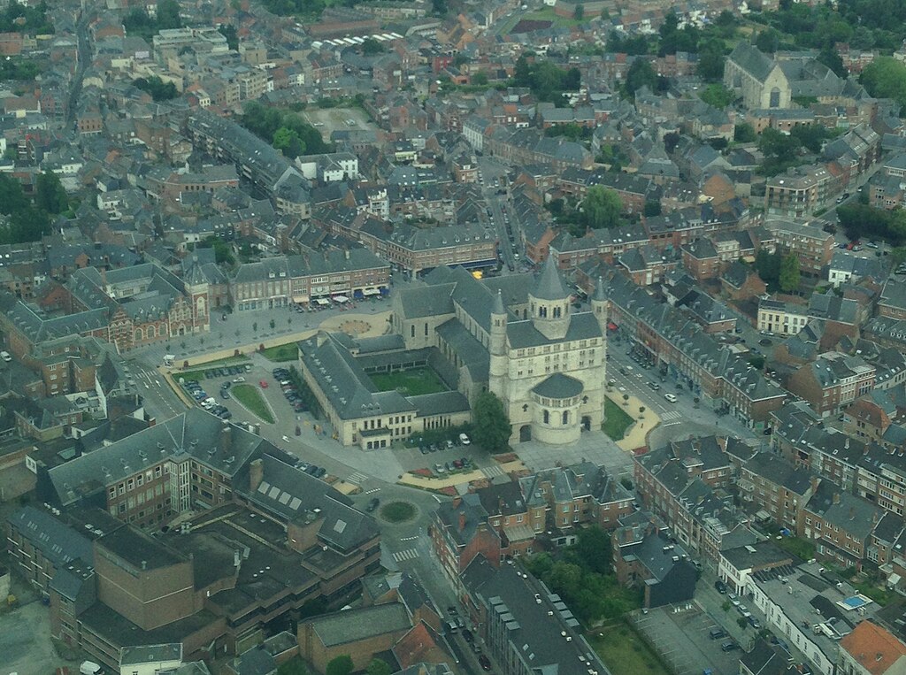 Nivelles, vue aérienne du centre ville