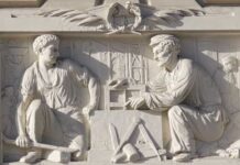 La carte postale du 2 novembre : Le linteau du 12 rue Monge (Paris Ve)