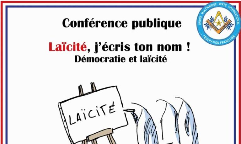 06/12/25 – Le Droit Humain : « Laïcité, j’écris ton nom ! » à l’aube des 120 ans de la Loi de 1905