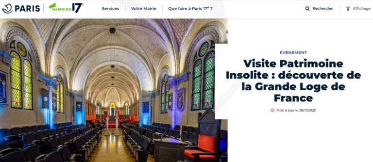 Mairie du 17e : visite patrimoine insolite – découverte de la GLDF