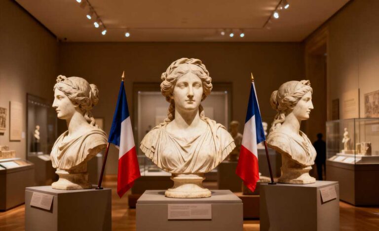L’exposition « Marianne, miroir de la République laïque française », à Nîmes (Gard)