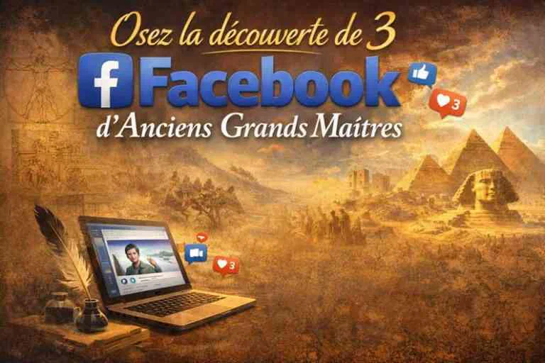Osez la découverte de 3 Facebook d’Anciens Grands Maîtres
