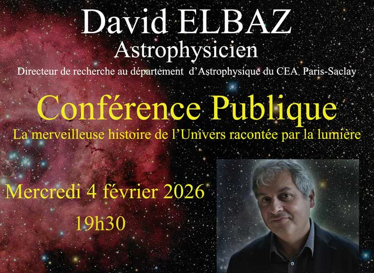 4/02/26 conférence en Loire Atlantique de la GLNF&nbsp;: «&nbsp;L’histoire de l’univers, racontée par la lumière&nbsp;»