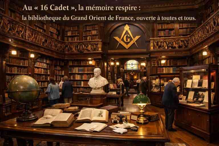 Au « 16 Cadet », la mémoire respire&nbsp;: la bibliothèque du Grand Orient de France, ouverte à toutes et tous